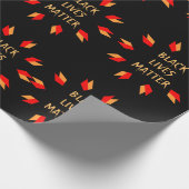 黒い生命問題の包装紙 ラッピングペーパー (角)