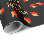 黒い生命問題の包装紙 ラッピングペーパー (ロールコーナー)