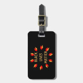 黒い生命問題の荷物のラベル ラゲッジタグ (正面縦)