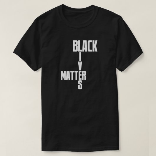黒い生命問題のTシャツ Tシャツ (デザイン正面)