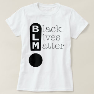 黒い生命問題をサポートするBLM感嘆符 Tシャツ