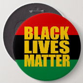 "黒い生命問題"の6インチ 缶バッジ (正面&裏面)