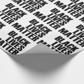 黒い生命問題-はっきりしたなデザイン-黒いプライド ラッピングペーパー (角)