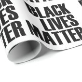 黒い生命問題-はっきりしたなデザイン-黒いプライド ラッピングペーパー (ロールコーナー)