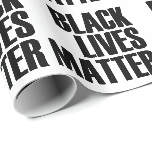 黒い生命問題-はっきりしたなデザイン-黒いプライド ラッピングペーパー (ロールコーナー)