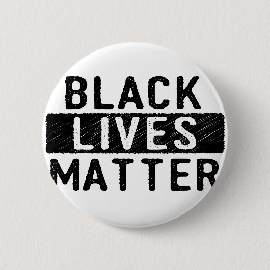 黒い生命問題-はっきりしたなデザイン-黒いプライド 缶バッジ (正面)