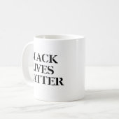 黒い生命問題 コーヒーマグカップ (正面左)