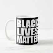 "黒い生命問題" コーヒーマグカップ (左)