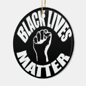 "黒い生命問題" セラミックオーナメント (左)