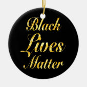 "黒い生命問題" セラミックオーナメント (正面)