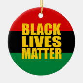 "黒い生命問題" セラミックオーナメント (正面)