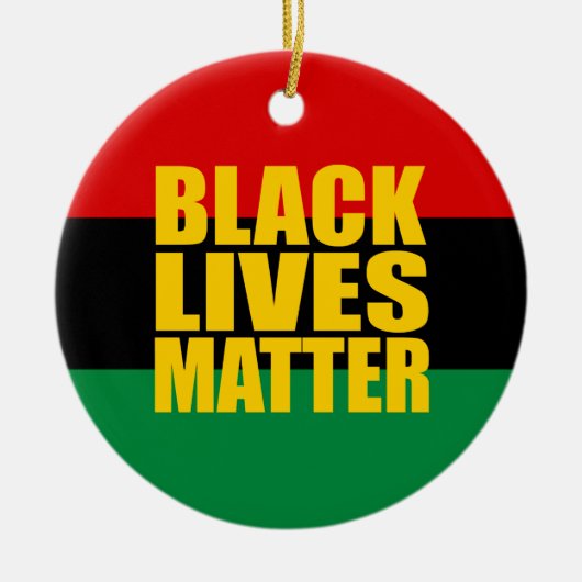 "黒い生命問題" セラミックオーナメント (正面)