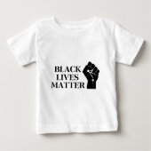 黒い生命問題 ベビーTシャツ (正面)