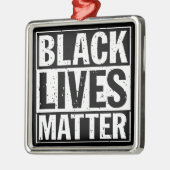 "黒い生命問題" メタルオーナメント (左)