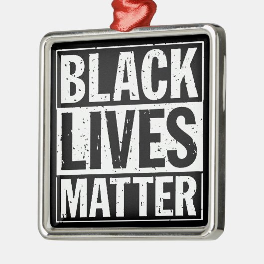 "黒い生命問題" メタルオーナメント (左)