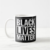 "黒い生命問題" (両面) コーヒーマグカップ (左)