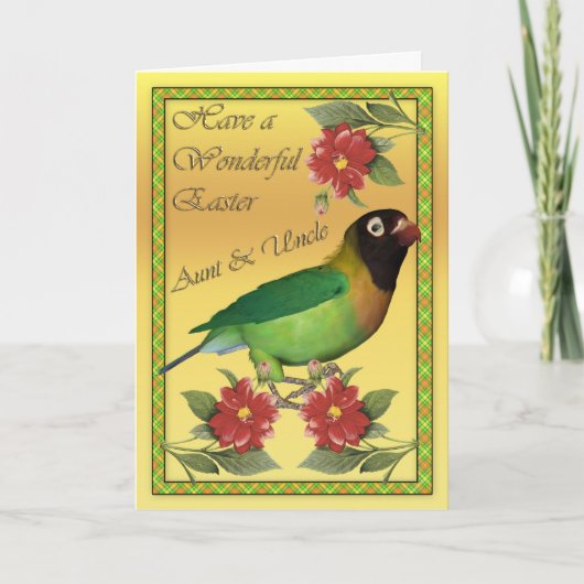 黒い生意気なロベビと叔母と叔父のイースターカード シーズンカード (正面)