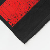 黒い生活の問題より白い感覚チェック フリースブランケット (角)