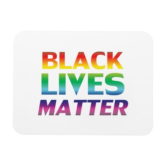 「黒い生活の問題」プライドlgbtホワイト –  マグネット (横)