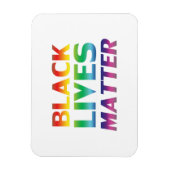 「黒い生活の問題」プライドlgbtホワイト –  マグネット (縦)