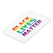 「黒い生活の問題」プライドlgbtホワイト –  マグネット (左側)