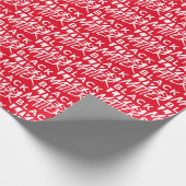 黒い生活は赤いクリスマスに重要である ラッピングペーパー (角)