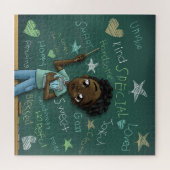 黒い男の子と前向き言葉 ジグソーパズル (横)