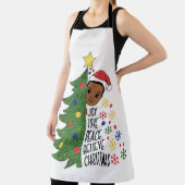 黒い男の子の誕生日ギフトメラニン男の子クリスマス エプロン (インサイチュ)