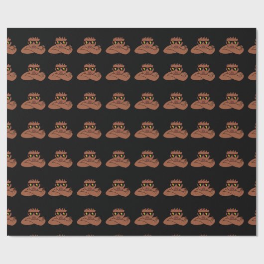 黒い男の子の誕生日ギフトメラニン男の子クリスマス ラッピングペーパー (フラット)