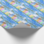 黒い男の赤ちゃん-裏庭のベビーシャワーのギフト用包装紙 ラッピングペーパー (角)