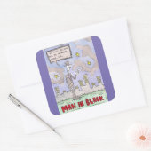 黒い男 スクエアシール (封筒)