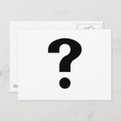 黒い疑問符 ポストカード (正面/裏面)