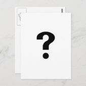 黒い疑問符 ポストカード (正面/裏面)
