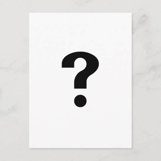 黒い疑問符 ポストカード (正面)