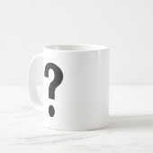 黒い疑門符 コーヒーマグカップ (正面左)