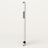 黒い白いシンプル花と名前フローラ Case-Mate iPhoneケース (裏面/右)