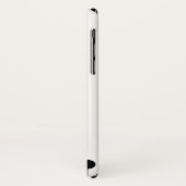 黒い白いシンプル花と名前フローラ Case-Mate iPhoneケース (裏面/左)