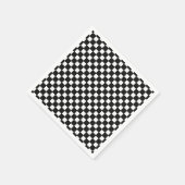 黒い白い市松模様に尾のナプキン スタンダードカクテルナプキン (角)