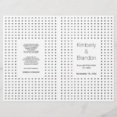 黒い白い幾何学的結婚な折り曲げプログラム (正面)