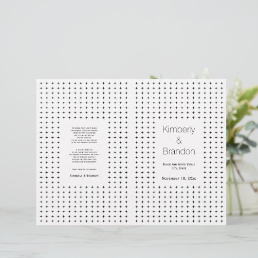 黒い白い幾何学的結婚な折り曲げプログラム (スタンド正面)