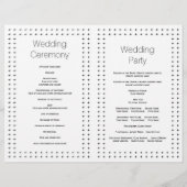 黒い白い幾何学的結婚な折り曲げプログラム (裏面)