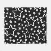 黒い白い星:アーバングランジバン。 フリースブランケット (正面(横))