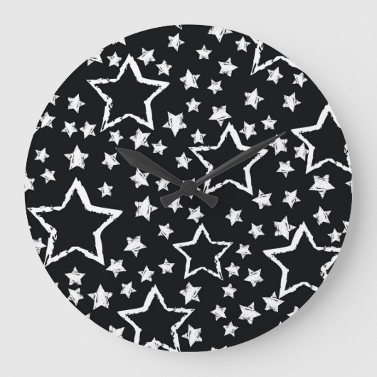 黒い白い星:アーバングランジバン。 ラージ壁時計 (正面)