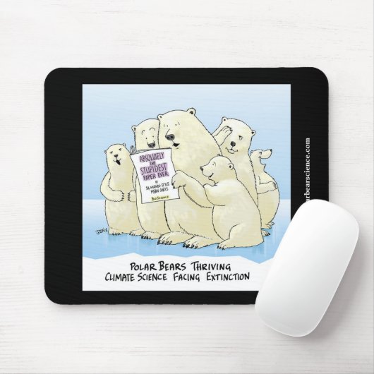 黒い白くまの気候科学の漫画のマウスパッド マウスパッド (マウス)