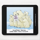 黒い白くまの気候科学の漫画のマウスパッド マウスパッド (正面)