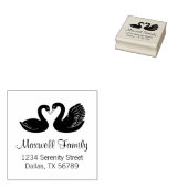 黒い白人夫婦のアドレスのペア ラバースタンプ (押印)