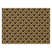 黒い白熱［赤熱］光を放つテーブルクロスのカボチャの魔女 テーブルクロス (正面(横))