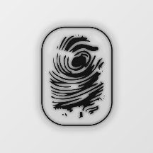 黒い白熱［赤熱］光を放つ指紋ウィンドウ