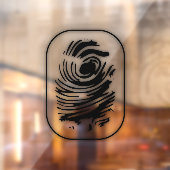 黒い白熱［赤熱］光を放つ指紋ウィンドウ ウィンドウサイン (シート2)