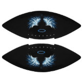 黒い白熱［赤熱］光を放つ背景の青いエンジェルウィングス アメリカンフットボール (パネル)